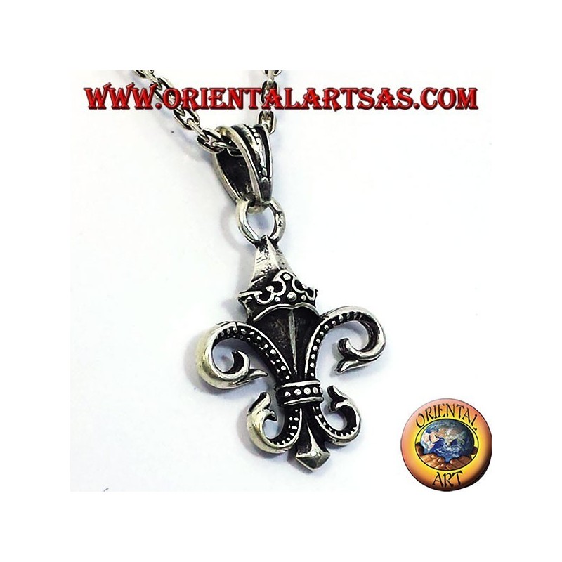 Pendant Lily (heraldry) Double-sided Silver