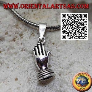 Pendentif en argent mains paume à paume (symbole de prière et d'union)
