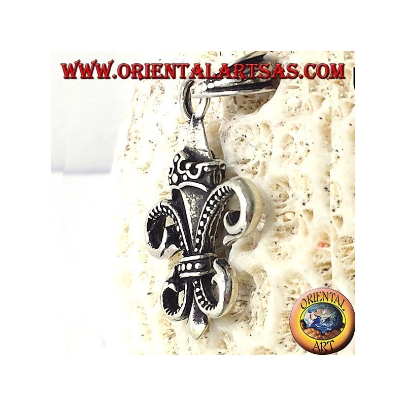 Lily Pendant (de héraldiques) Argent double face