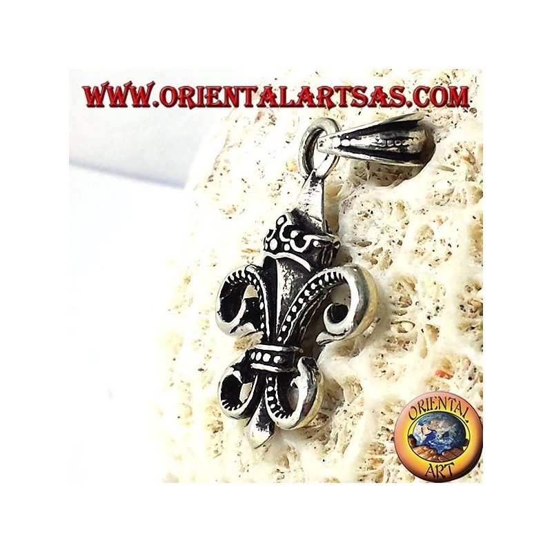 Anhänger Lilie (Heraldik) Doppelseitiges Silber