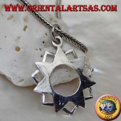 Pendentif en argent de l'étoile à sept branches Eptagramma