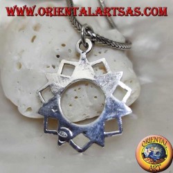 Pendentif en argent de l'étoile à sept branches Eptagramma