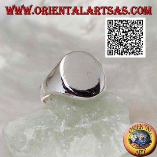 Anillo falange de plata o meñique de caballero liso (grabado bajo pedido)