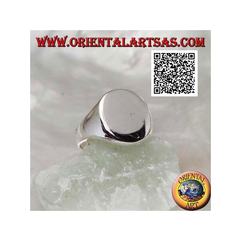 Bague phalange en argent ou pinky chevalier lisse (gravure sur demande)