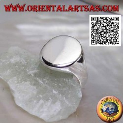 Anillo falange de plata o meñique de caballero liso (grabado bajo pedido)