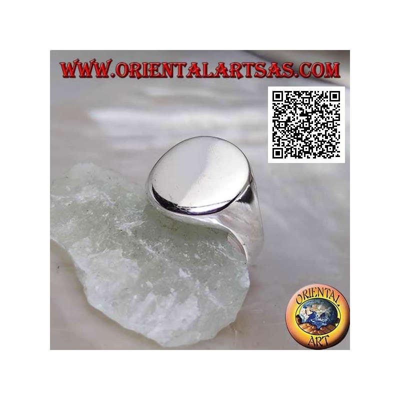 Silver phalanx ring or smooth chevalier pinky (engraving on request)