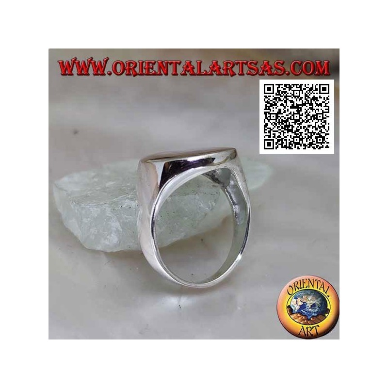 Bague phalange en argent ou pinky chevalier lisse (gravure sur demande)