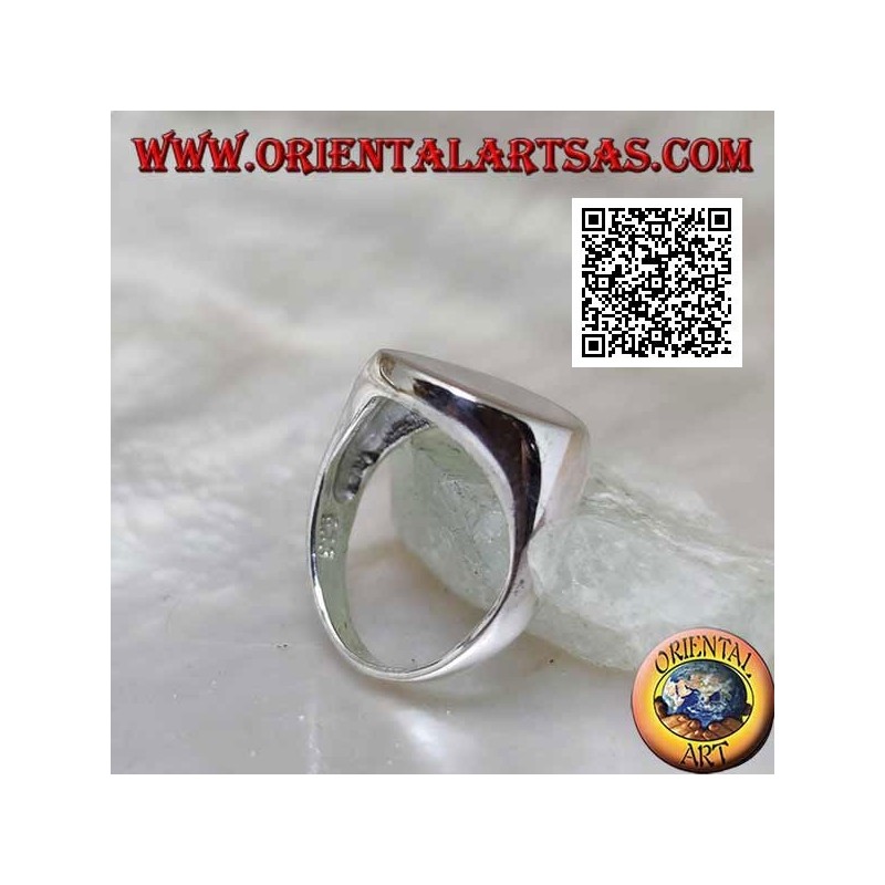 Anillo falange de plata o meñique de caballero liso (grabado bajo pedido)