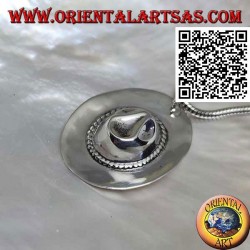 Pendentif en argent en forme de chapeau de shérif / cowboy