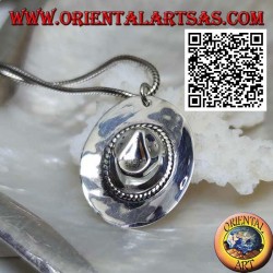 Silver pendant in the shape of a sheriff / cowboy hat