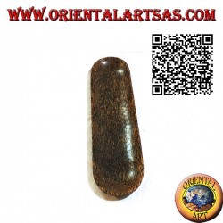 Taschenleerer, längliches ovales Tablett aus Kokosnussholz