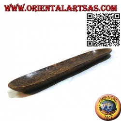Pocket emptier, elongated oval tray in coconut wood