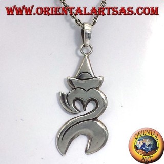 Om pendant Balinese silver (sacred syllable)
