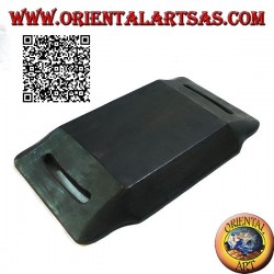 Taschenleerer Lombok rechteckiges Tablett aus Mahagoniholz ​​mit Griffen und Perlmutt-Inlays