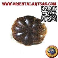 Rundes Blumentablett aus Kokosnussholz