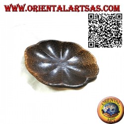 Round flower tray in coconut wood