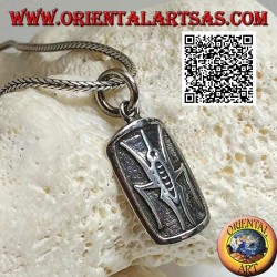 Silberanhänger-Medaille mit Mistkäfer (ägyptisches Symbol der Auferstehung) im Basrelief