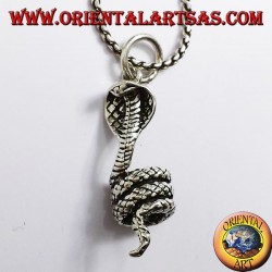 cobra enroulé pendentif en argent