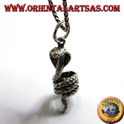 cobra enroulé pendentif en argent