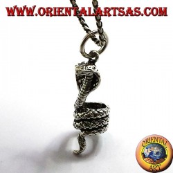 cobra enroulé pendentif en argent