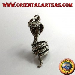 cobra enroulé pendentif en argent