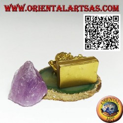 Ganesh Skulptur "Der Elefantengott" sitzend, in Harz (Gold 7,5 cm)