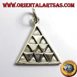 Tetraktys Dreieck Anhänger, Silber