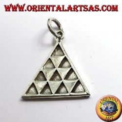 Tetraktys Dreieck Anhänger, Silber
