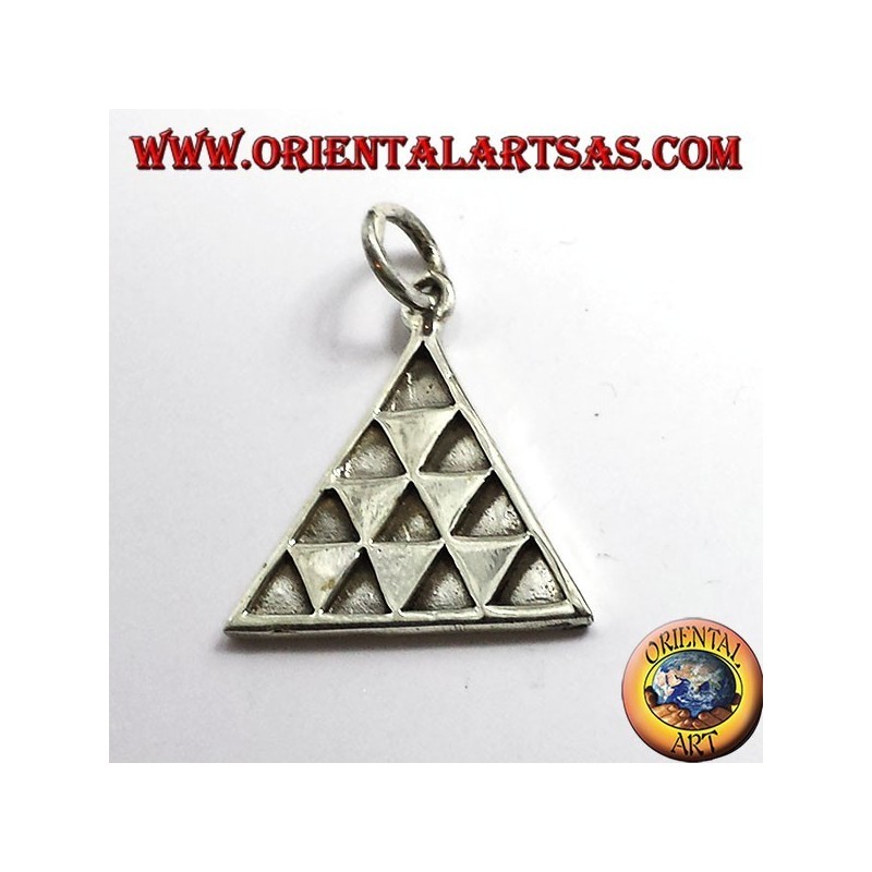 ciondolo tetraktys triandolo in argento