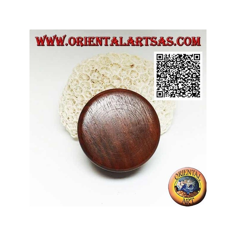 Molinillo de tabaco en madera de caoba con el símbolo taoísta tallado "Yin Yang", 5 cm Ø