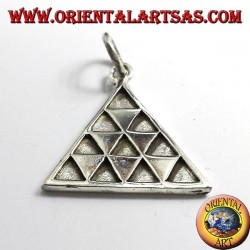 Tetraktys Dreieck Anhänger, Silber