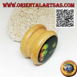 Moulin à tabac en bois de pin avec image de Bob Marley, 5 cm Ø (1)