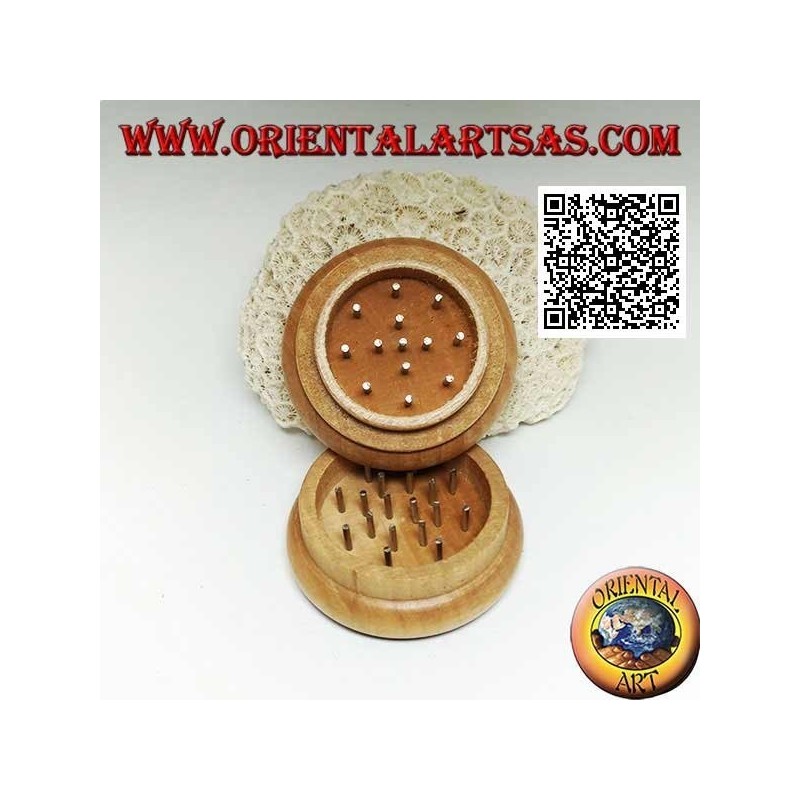 Tabakmühle aus Kiefernholz mit Bild von Bob Marley, 5 cm Ø (3)