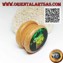 Moulin à tabac en bois de pin avec image de Bob Marley, 5 cm Ø (4)
