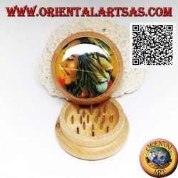 Moulin à tabac en bois de pin avec image de Bob Marley, 5 cm Ø (5)
