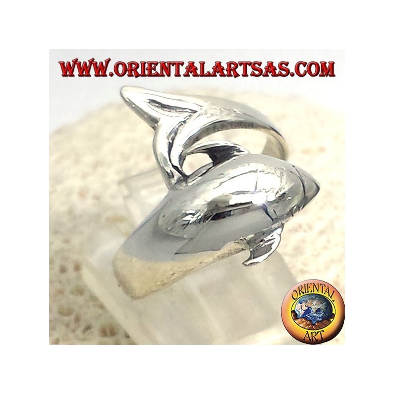 silver dolphin ring