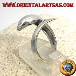 anello delfino in argento
