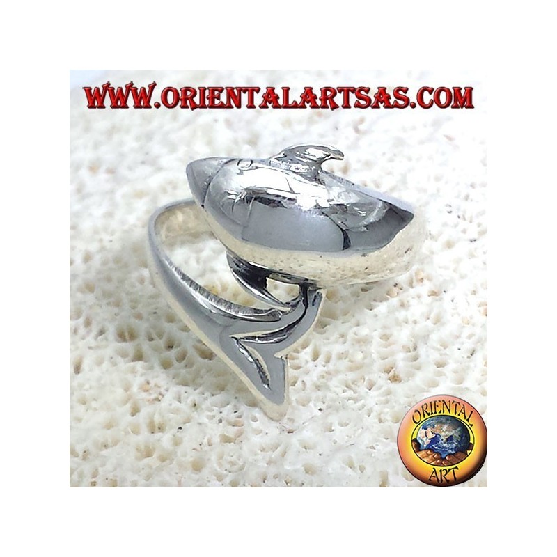 Dolphin bague en argent sterling