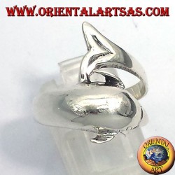 anello delfino in argento