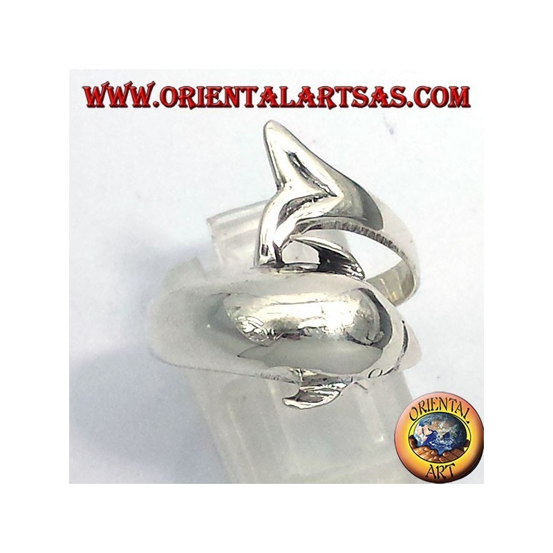 delfines anillo de plata