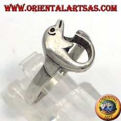 Dolphin Ring gerollt, Silber