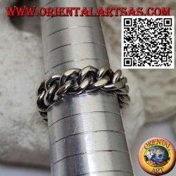 Klassischer Silberring mit weichem Glattband