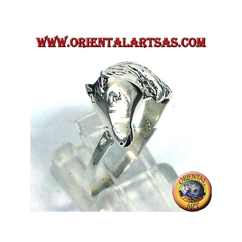 anello testa di cavallo con criniera, in argento
