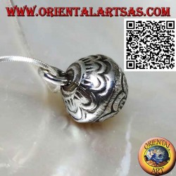 Petit pendentif "Call Angels" en argent avec décorations gravées, style Karen