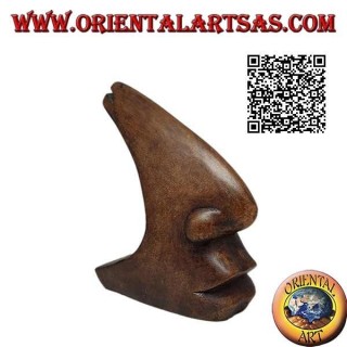 Skulptur des maxillofazialen Profils im futuristischen Stil aus 15 cm Suarholz