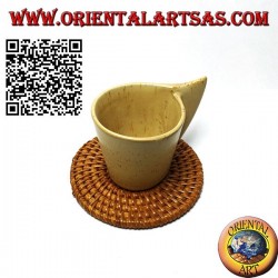 Runder Untersetzer aus gerolltem Rattan 10 cm