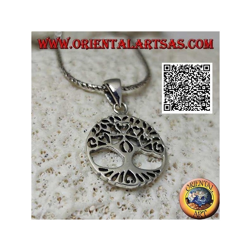 Ciondolo in argento Yggdrasil o albero della vita, strumento per riappropiarsi della propria identità