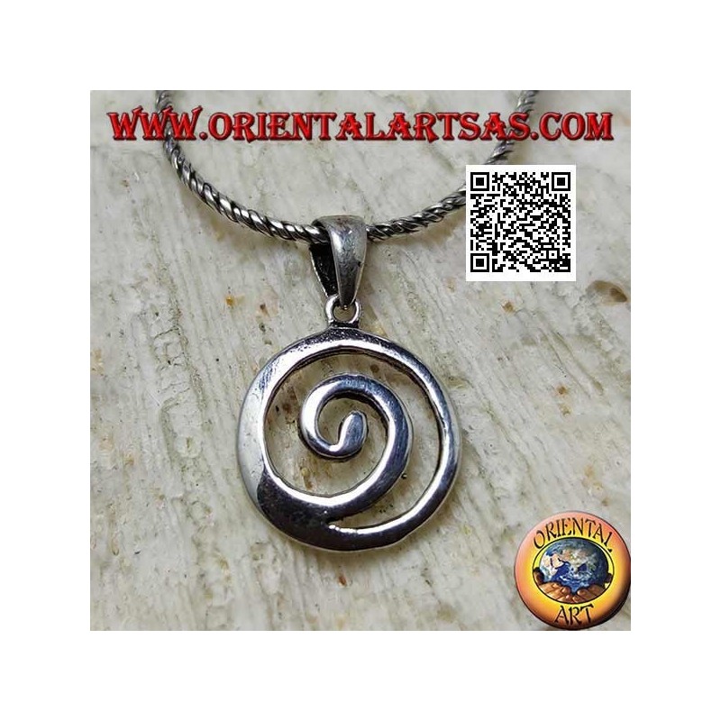 Silver pendant, Celtic spiral