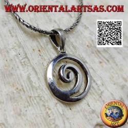 Colgante de plata, espiral celta