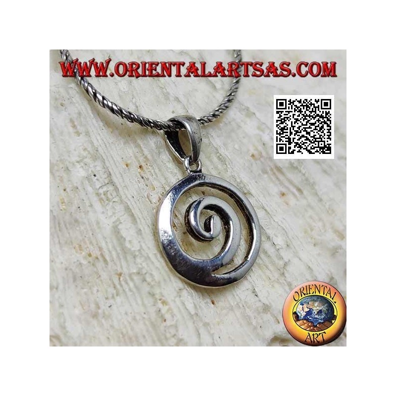 Colgante de plata, espiral celta